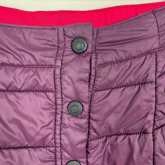 Smartwool PhD Smartloft Puffer Skirt Womens XS Purple Insulated Snap Button Up - Picture 4 of 12